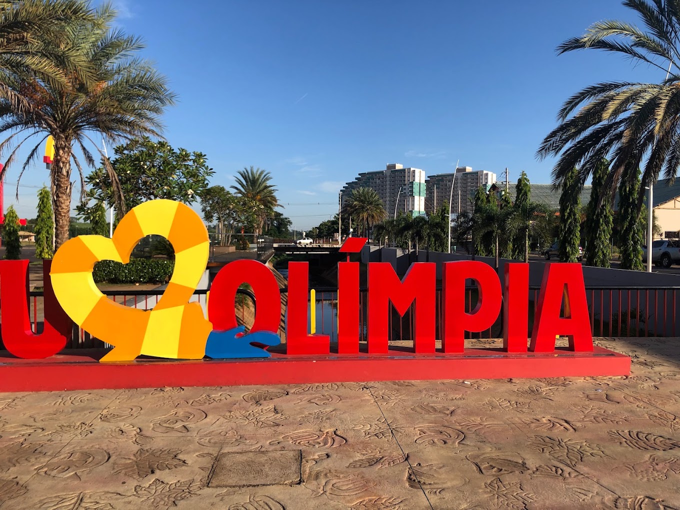 Vista panorâmica de Olímpia - Cidade dos parques aquáticos